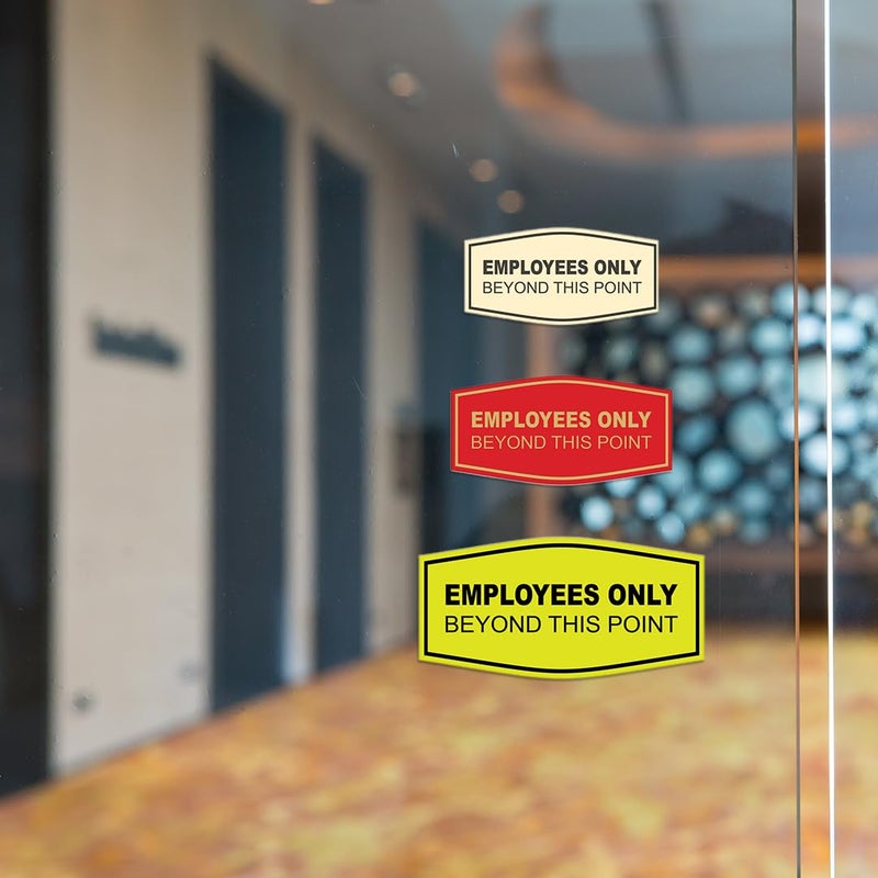 All Quality Fancy Employees Only Beyond This Point Wall or Door Sign - Easy to Install | (Black) - Large 1 Pack - Image 5